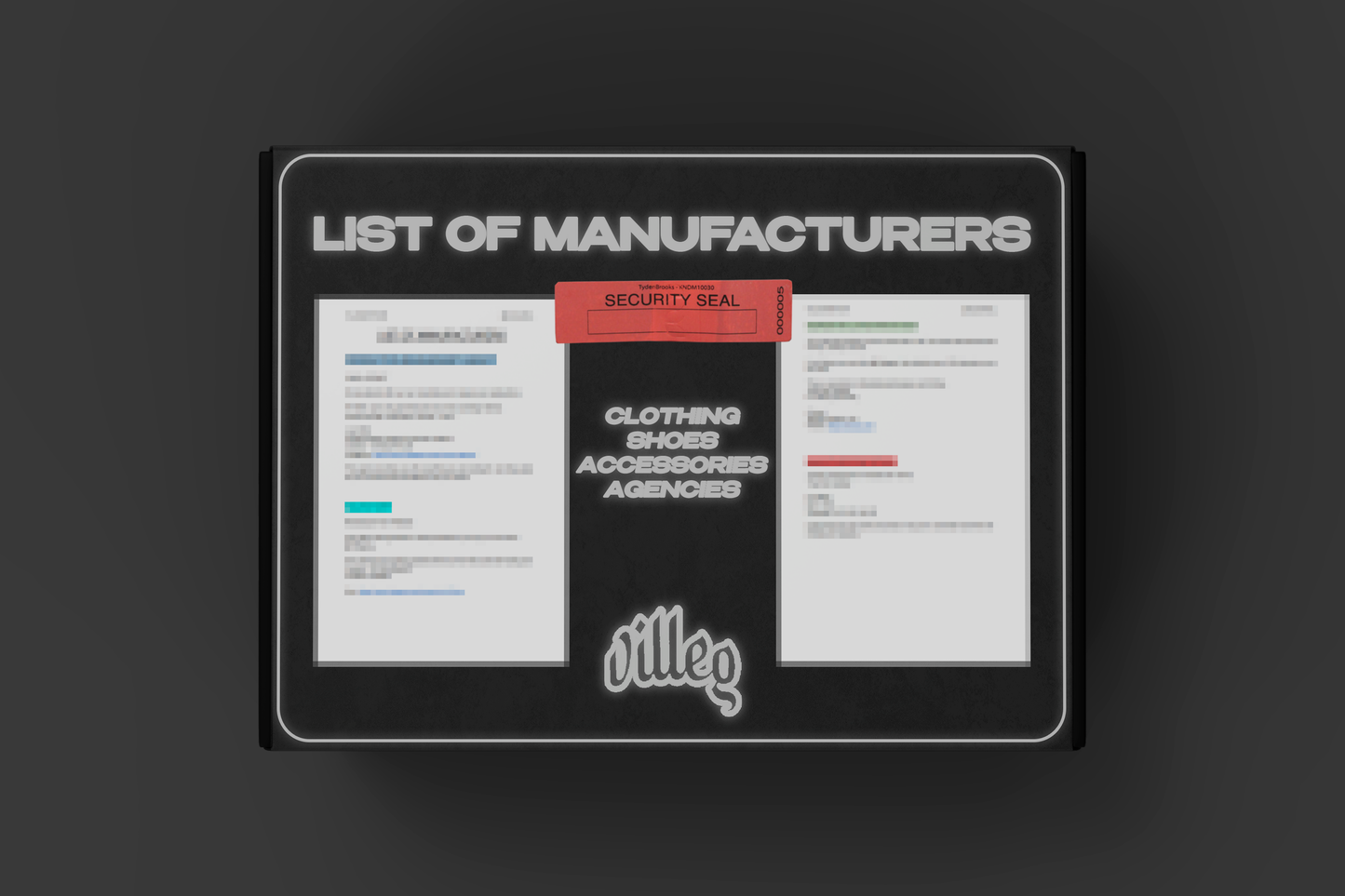 LIST OF MANUFACTURERS